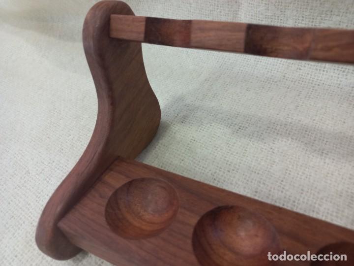 Coleccionismo: SOPORTE RECTANGULAR PARA PIPAS (4) madera - Foto 3