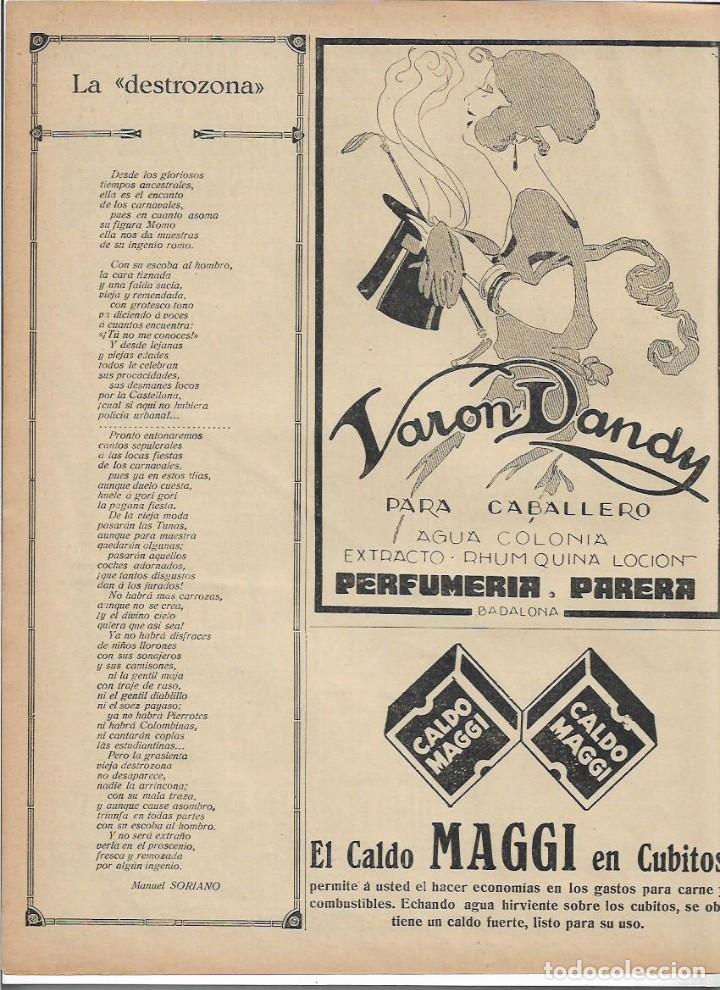 Coleccionismo: A&Ntilde;O 1925 RECORTE PRENSA POESIA LA DESTROZONA POR MANUEL SORIANO