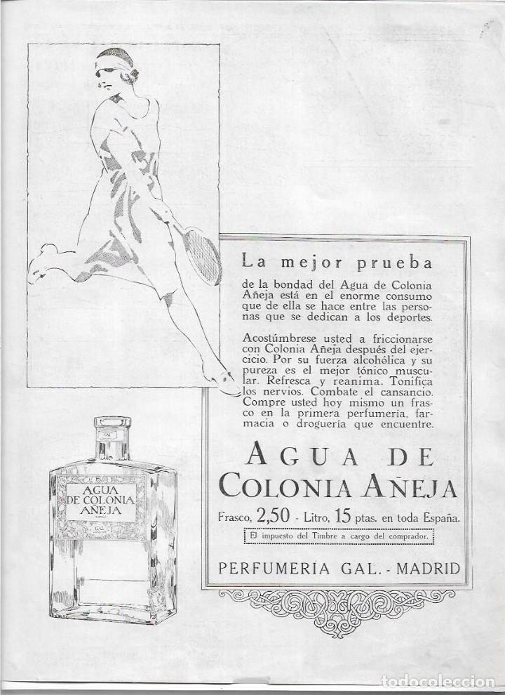 Coleccionismo: A&Ntilde;O 1925 RECORTE PRENSA PUBLICIDAD AGUA DE COLONIA A&Ntilde;EJA PERFUMERIA GAL MADRID