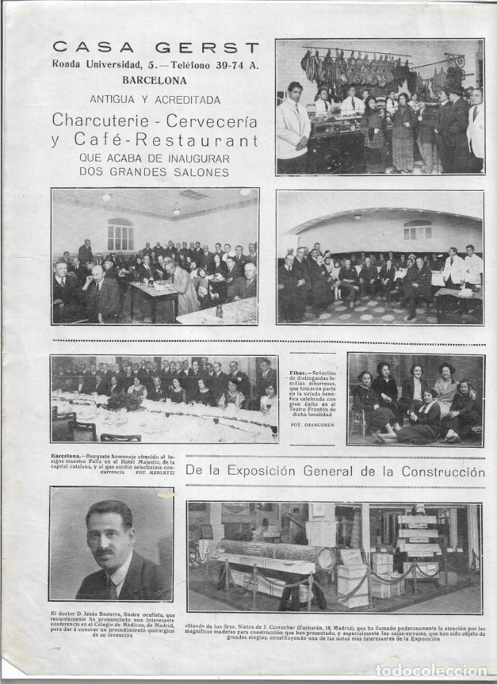 Coleccionismo: A&Ntilde;O 1925 RECORTE PRENSA INAUGURACION CASA GERST CERVECERIA CAFE RESTAURANTE BARCELONA