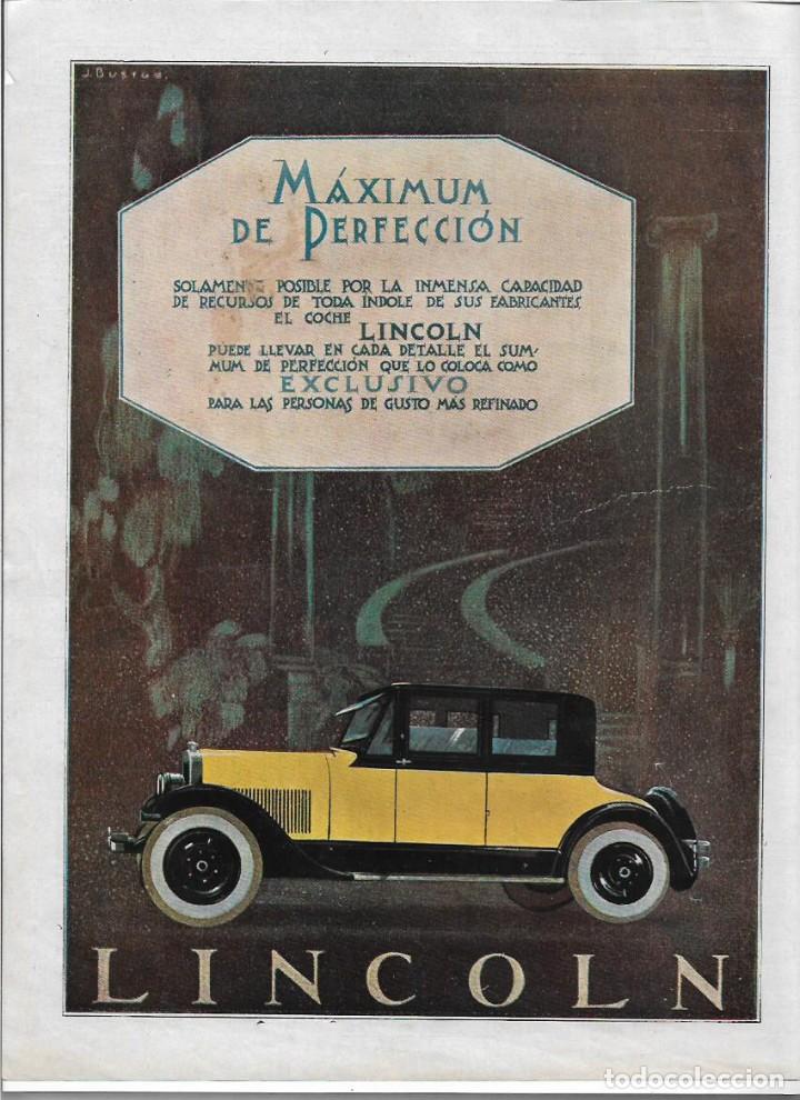 Collecting paper: A&Ntilde;O 1925 RECORTE PRENSA PUBLICIDAD COCHE AUTOMOVIL LINCOLN EXCLUSIVO