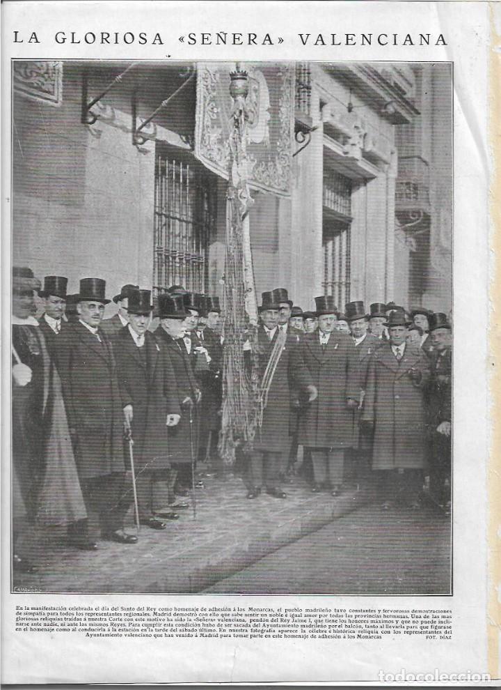 Coleccionismo: A&Ntilde;O 1925 RECORTE PRENSA HOMENAJE AL REY SENYERA VALENCIANA AYUNTAMIENTOS HERALDOS TRAJES REGIONALES