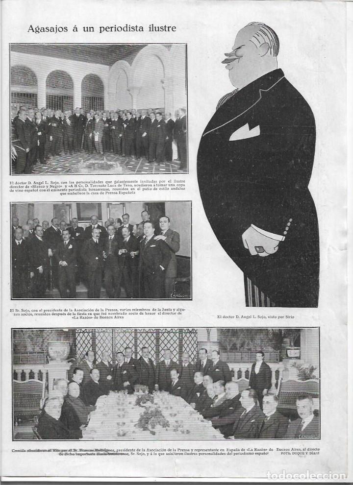 Collezionismo: A&Ntilde;O 1925 RECORTE PRENSA HOMENAJE A ANGEL LEON SOJO ESCRITOR PERIODISTA DIBUJO CARICATURA DE SIRIO
