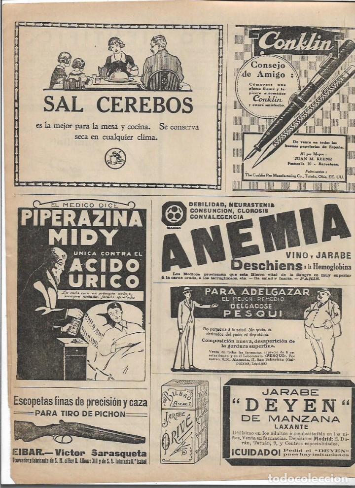 Collecting paper: A&Ntilde;O 1925 RECORTE PRENSA PUBLICIDAD SAL CEREBOS