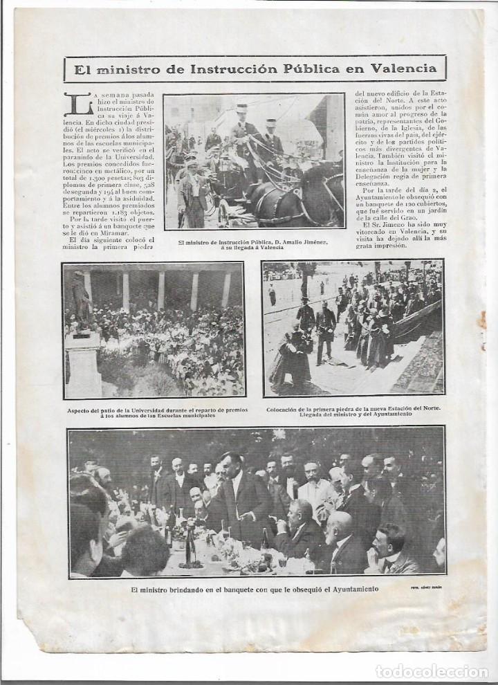 Collezionismo: A&Ntilde;O 1906 RECORTE PRENSA COLOCACION PRIMERA PIEDRA ESTACION DEL NORTE DE VALENCIA TREN FERROCARRIL