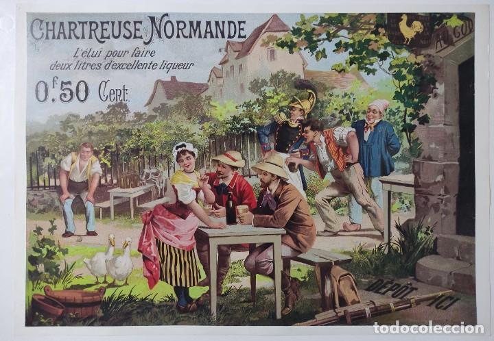 Coleccionismo: CHARTREUSE NORMANDE - LIQUEUR - 52*37cm. - Foto 1