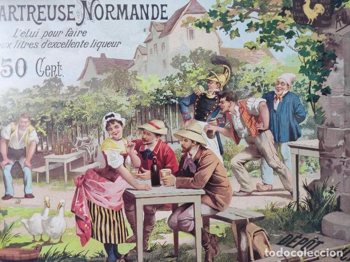 Coleccionismo: CHARTREUSE NORMANDE - LIQUEUR - 52*37cm. - Foto 2