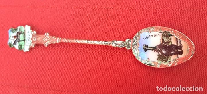 Coleccionismo: Cucharilla de colecci&oacute;n, Canad&aacute; Jasper Bear - Foto 1