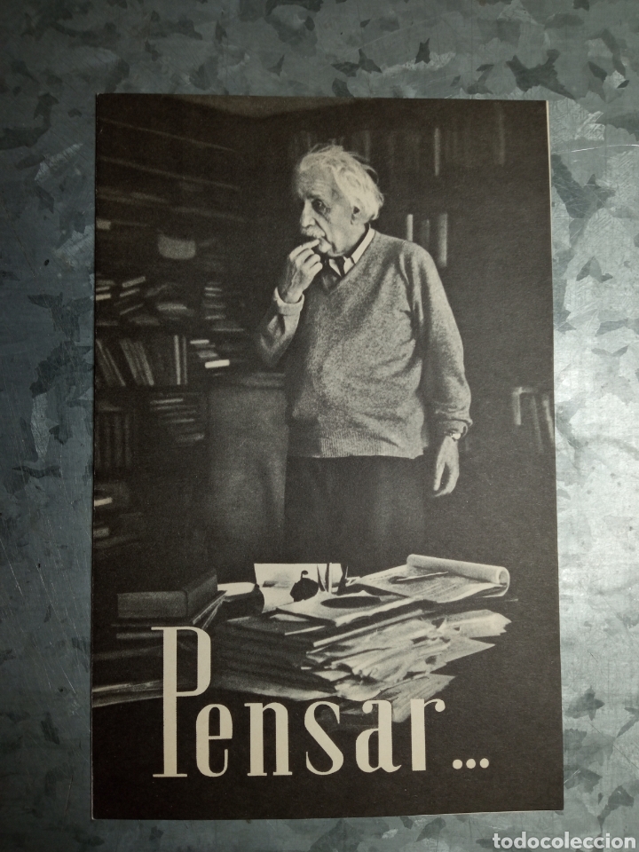 Coleccionismo: Publicidad medicamento Fosglut&eacute;n, Albert Einstein . Instituto terap&eacute;utico,s.a. Madrid a&ntilde;os 50 - 60