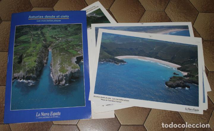 Coleccionismo: LAS MAS BELLAS PLAYAS, ASTURIAS DESDE EL CIELO, 48 LAMINAS (COMPLETA)