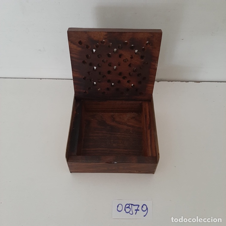Coleccionismo: Caja pastillero grande de madera - Foto 3