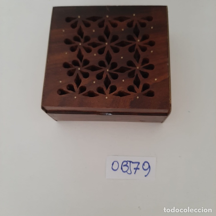 Coleccionismo: Caja pastillero grande de madera - Foto 1
