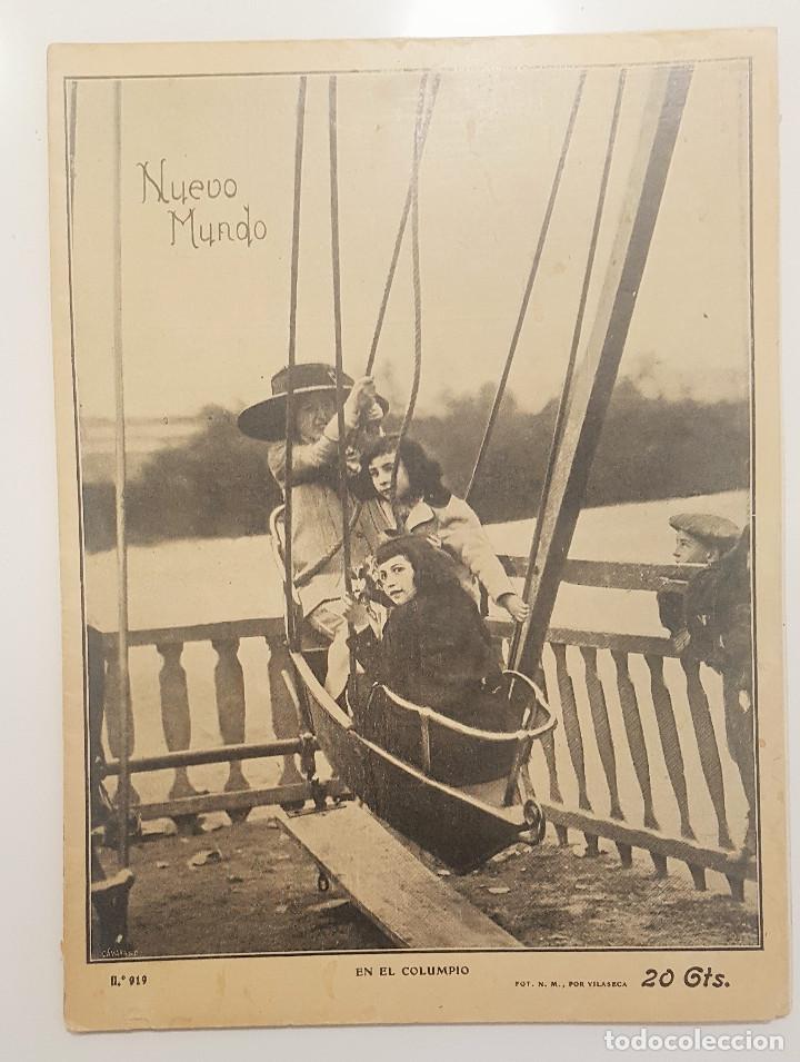 Collecting paper: A&ntilde;o 1911. 1 HOJA. EN EL COLUMPIO (ATRACI&Oacute;N DE FERIAS LAS BARCAS)