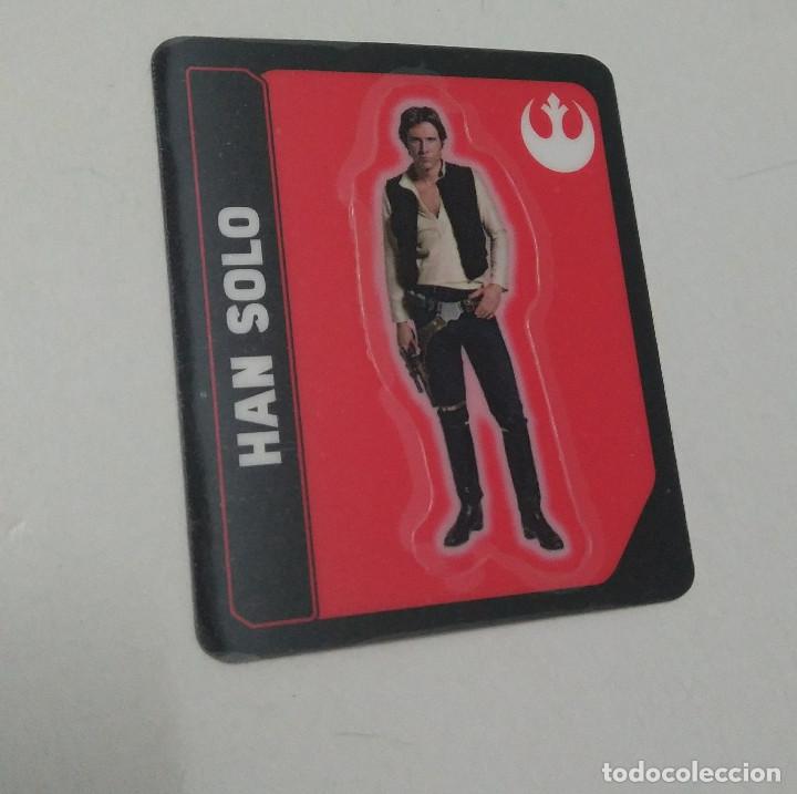 Coleccionismo: KINDER STAR WARS han solo CARTA TARJETA GUERRA GALAXIAS KINDER CARD TROQUELADO topps tops