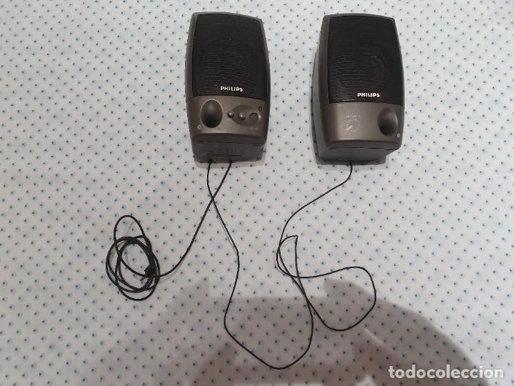 Colecionismo: Lote 1253. Dos altavoces peque&ntilde;os Philips SBC BA 120