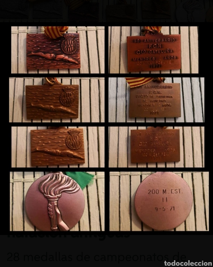 Coleccionismo: 28 medallas de nataci&oacute;n - Foto 4