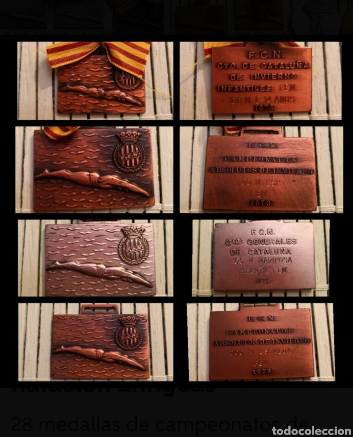 Coleccionismo: 28 medallas de nataci&oacute;n - Foto 7