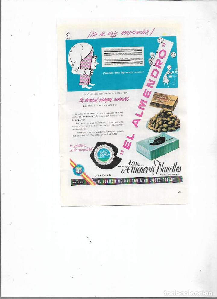 Collectionnisme: A&Ntilde;O 1956 RECORTE PRENSA PUBLICIDAD TURRON TURRONES EL ALMENDRO JIJONA MONERRIS PLANELLES
