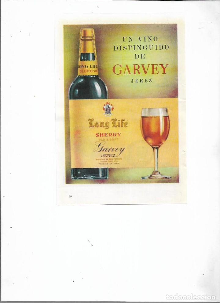 Collectionnisme: A&Ntilde;O 1956 RECORTE PRENSA PUBLICIDAD BEBIDAS LONG LIFE SHERRY GARVEY JEREZ