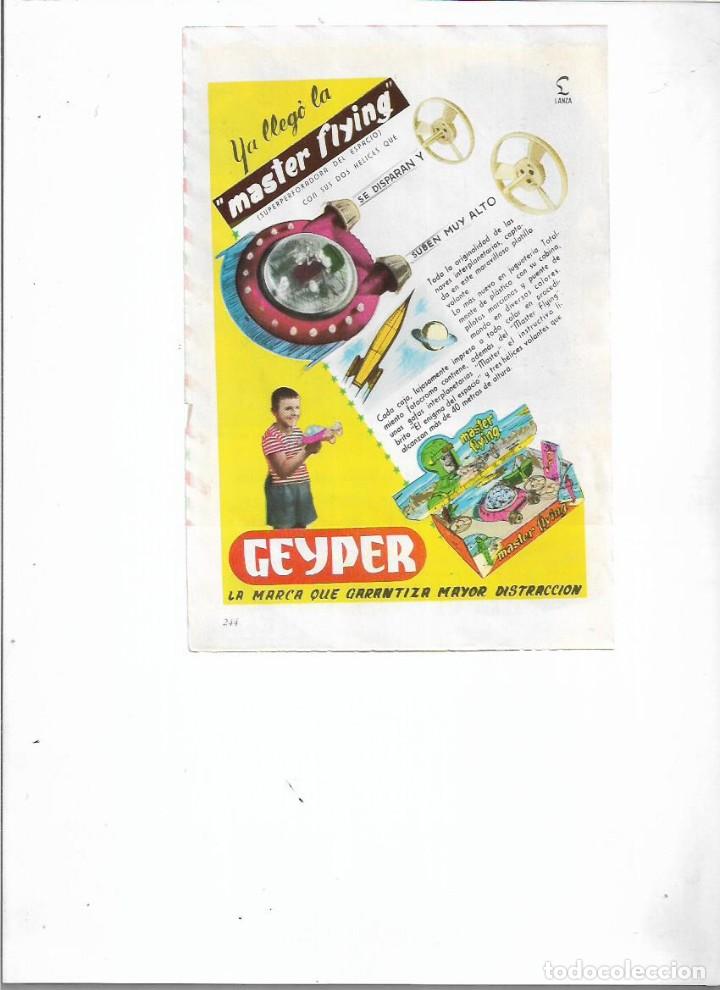 Collectionnisme: A&Ntilde;O 1956 RECORTE PRENSA PUBLICIDAD JUEGOS GEYPER MASTER FIYING AGENCIA PUBLICIDAD LANZA