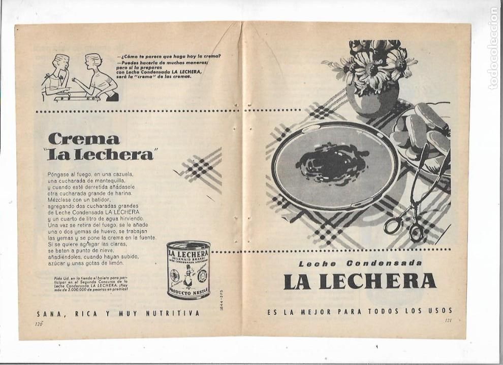 Collectionnisme: A&Ntilde;O 1956 RECORTE PRENSA PUBLICIDAD CREMA LECHE CONDENSADA LA LECHERA NESTLE
