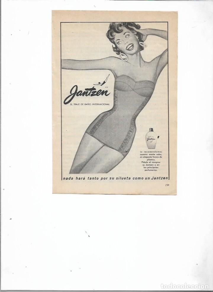 Collectionnisme: A&Ntilde;O 1956 RECORTE PRENSA PUBLICIDAD JANTZEN TRAJE DE BA&Ntilde;O BA&Ntilde;ADOR ACEITE SOLAR