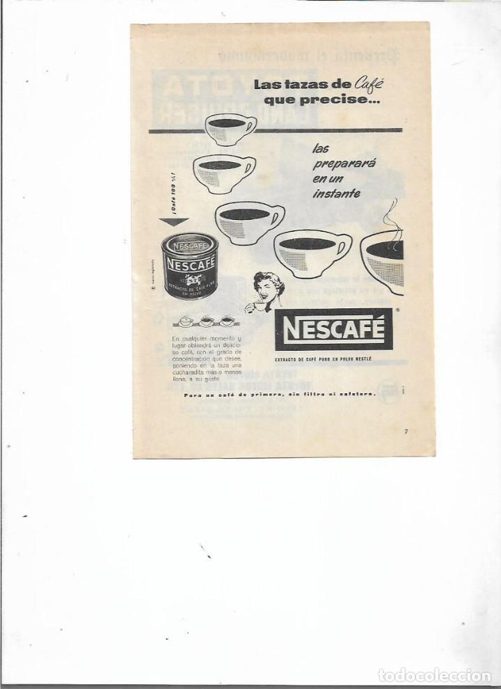 Collectionnisme: A&Ntilde;O 1956 RECORTE PRENSA PUBLICIDAD NESCAFE CAFE SOLUBLE NESTLE