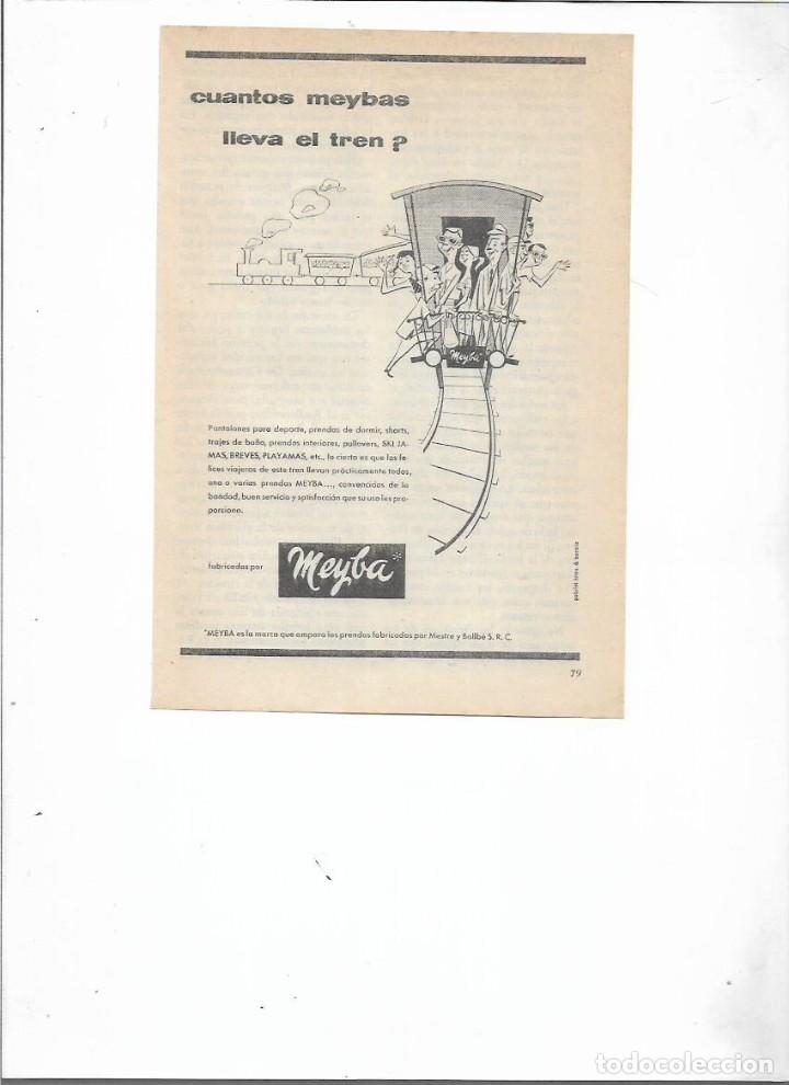 Collectionnisme: A&Ntilde;O 1956 RECORTE PRENSA PUBLICIDAD MEYBA PULLOVERS PANTALONES DEPORTE SCHORTS ROPA INTERIOR