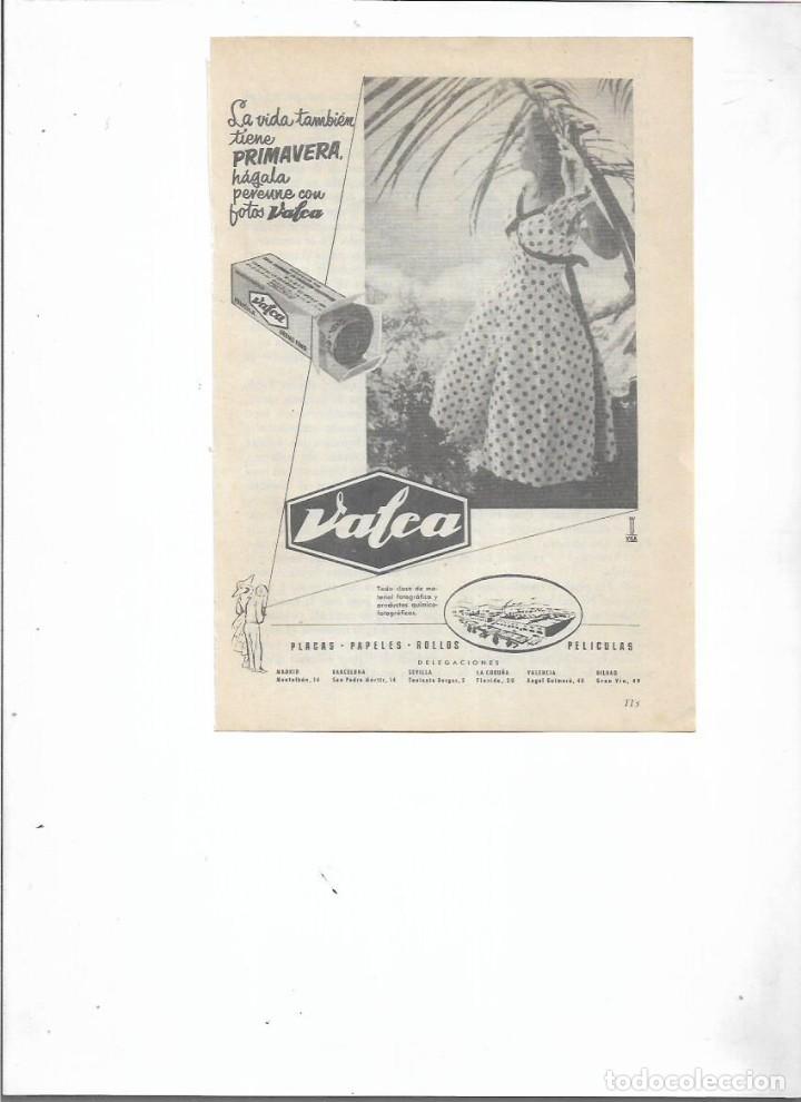 Collectionnisme: A&Ntilde;O 1956 RECORTE PRENSA PUBLICIDAD VALCA FOTOGRAFIAS FOTOS
