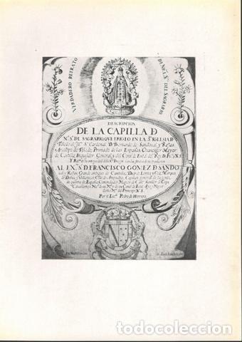 Sammelleidenschaft Papier: L&Aacute;MINA: HERRERA, PEDRO DE.- DESCRIPCION DE LA CAPILLA DE NUESTRA SE&Ntilde;ORA DEL SAGRARIO. 1617