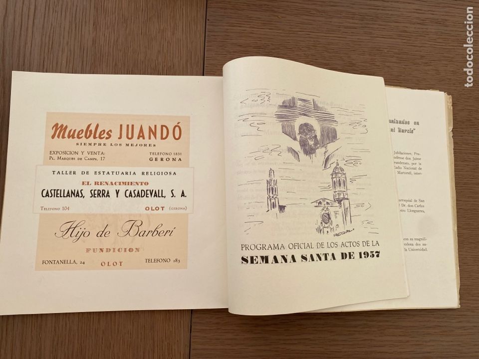 Coleccionismo: Semana Santa 1957 Gerona Programa oficial - Foto 4