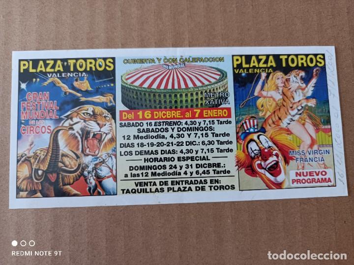 Coleccionismo: INVITACI&Oacute;N GRAN FESTIVAL MUNDIAL DE LOS CIRCOS - VALENCIA A&Ntilde;O 2000