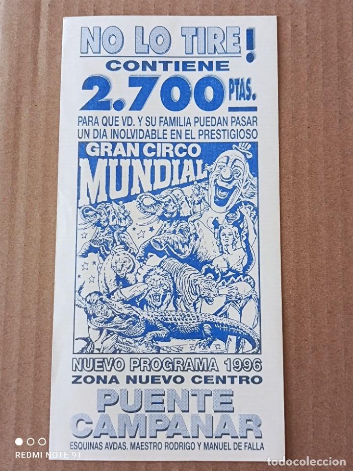 Coleccionismo: INVITACI&Oacute;N EN FORMA DE SOBRE GRAN CIRCO MUNDIAL - VALENCIA 1996