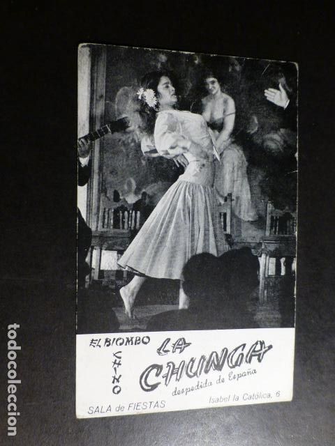 Collezionismo: MADRID EL BIOMBO CHINO SALA DE FIESTAS TARJETA PUBLICITARIA LA CHUNGA BAILADORA FLAMENCO