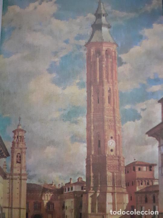 Collezionismo: ZARAGOZA LA TORRE NUEVA ANTIGUA LAMINA HUECOGRABADO