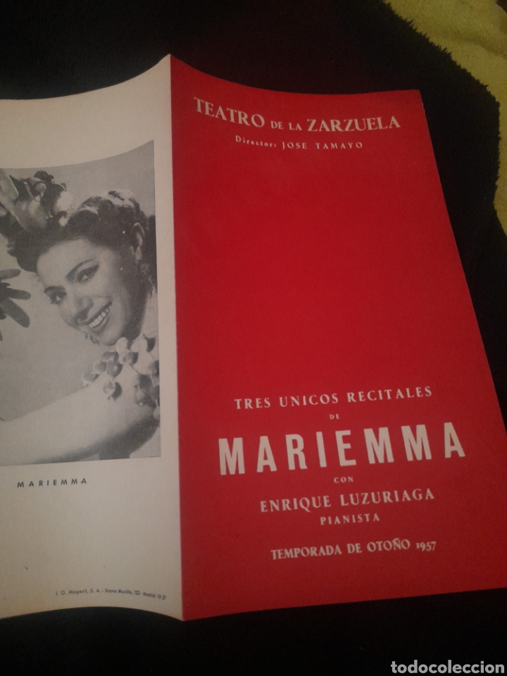 Coleccionismo: Antiguo programa del Teatro de la Zarzuela de 1957
