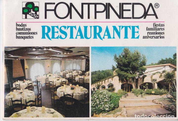 Collectionnisme: FOLLETO PUBLICITARIO FONTPINEDA RESTAURANTE &ndash; 8 MENUS