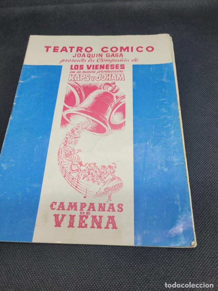 Coleccionismo: Programa de teatro de LOS VIENESES - Foto 3