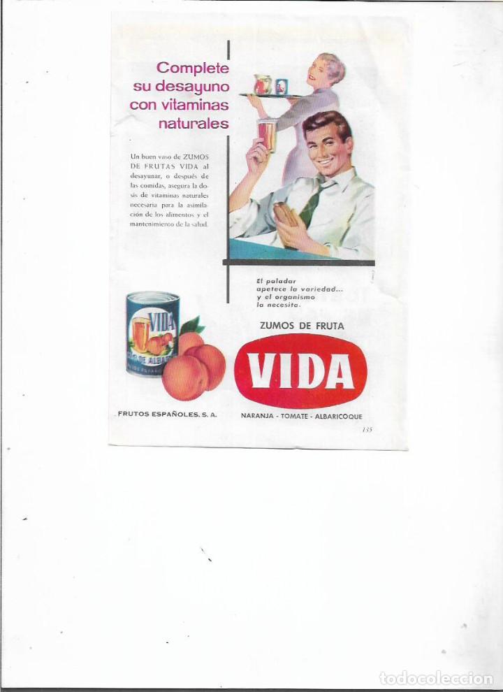 Collectionnisme: A&Ntilde;O 1957 RECORTE PRENSA PUBLICIDAD BEBIDAS ZUMOS DE FRUTA VIDA FESA FRUTOS ESPA&Ntilde;OLES