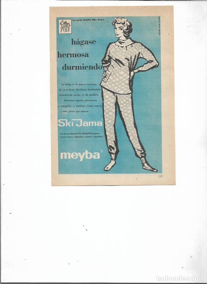 Collecting paper: A&Ntilde;O 1957 RECORTE PRENSA PUBLICIDAD MEYBA PIJAMA SKI JAMA