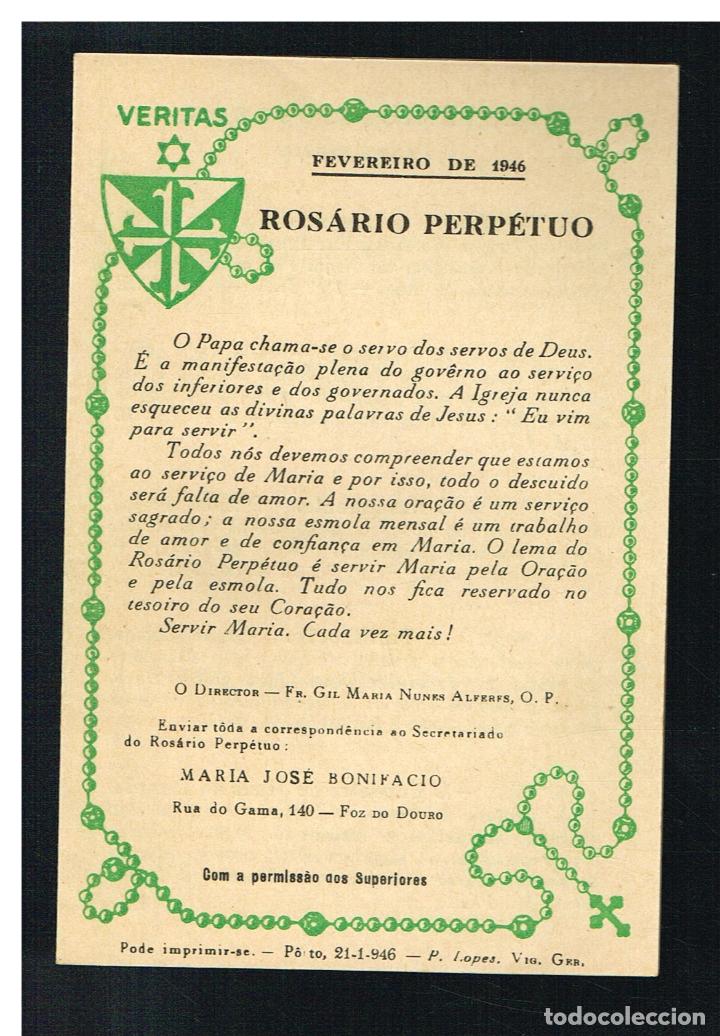 Collectionnisme: ROSARIO PERPETUO - FEVREIRO DE 1946 - D&Iacute;PTICO (2 HOJAS) - EN PORTUGU&Eacute;S