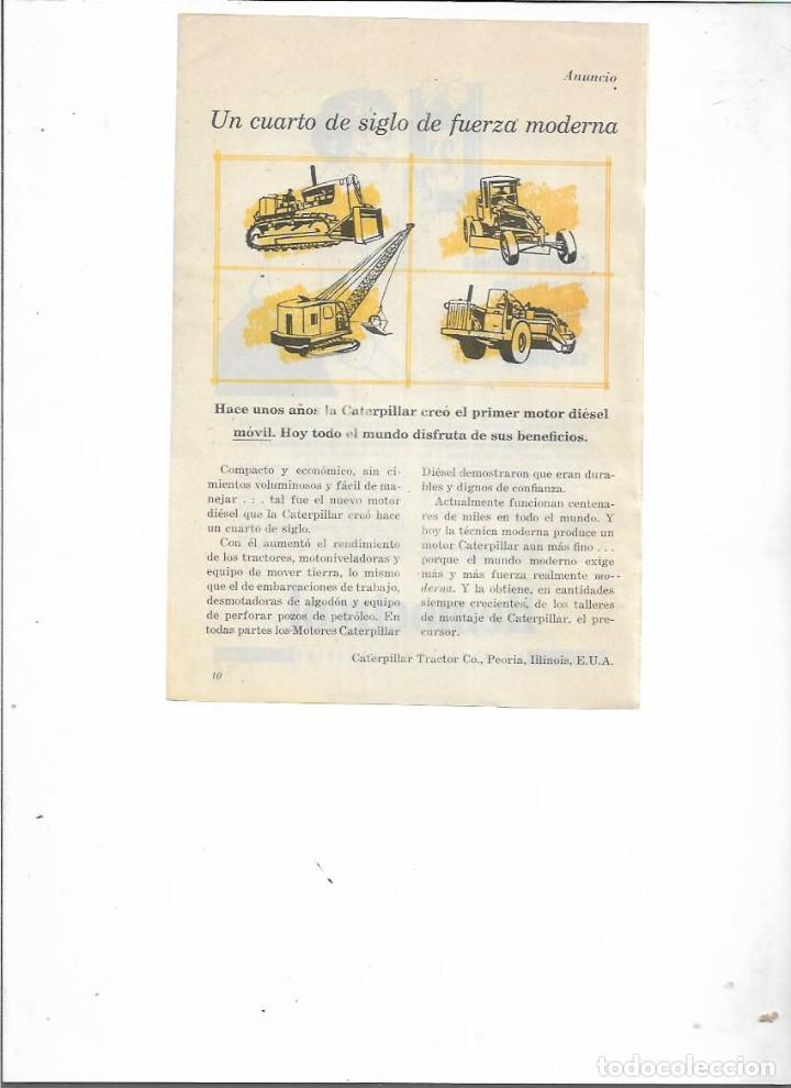 Coleccionismo: A&Ntilde;O 1957 RECORTE PRENSA PUBLICIDAD CATERPILLAR TRACTOR MOTOR DIESEL MOVIL MAQUINARIA