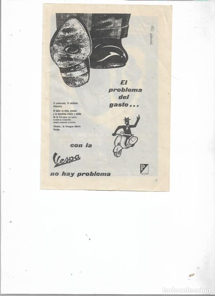Coleccionismo: A&Ntilde;O 1957 RECORTE PRENSA PUBLICIDAD VESPA SCOOTER MOTO ESCUTER