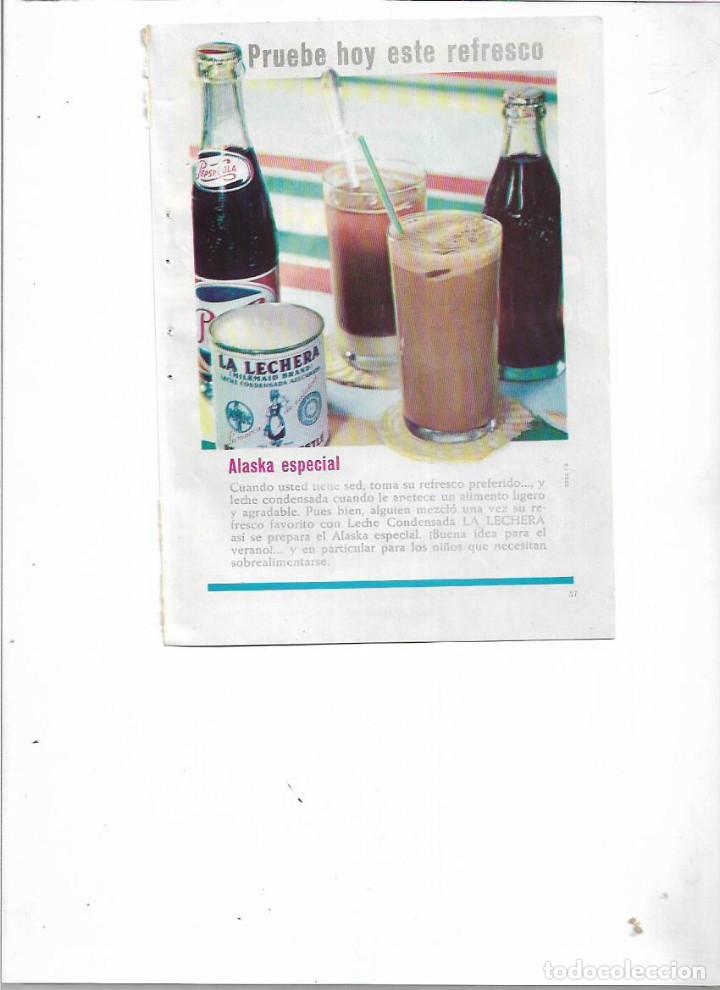 Coleccionismo: &Ntilde;O 1957 RECORTE PRENSA PUBLICIDAD BEBIDAS LECHE CONDENSADA LA LECHERA ALASKA ESPECIAL REFRESCO PEPSI