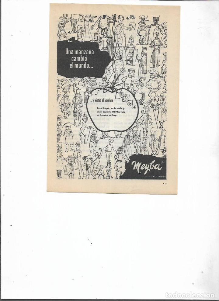 Collecting paper: A&Ntilde;O 1954 RECORTE PRENSA PUBLICIDAD MEYBA PRODUCTOS MODA HOMBRE