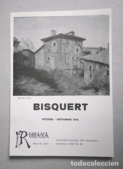 Coleccionismo: Antonio Bisquert. Sala Romayca, Madrid 1976 Tarjet&oacute;n 21,5 x 15,5 cm.