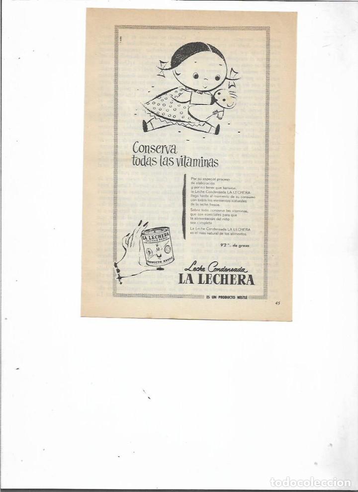 Colecionismo: A&Ntilde;O 1955 RECORTE PRENSA PUBLICIDAD LECHE CONDENSADA LA LECHERA