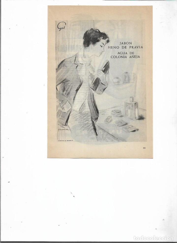 Colecionismo: A&Ntilde;O 1955 RECORTE PRENSA PUBLICIDAD JABON HENO DE PRAVIA AGUA DE COLONIA A&Ntilde;EJA PERFUMERIA GAL