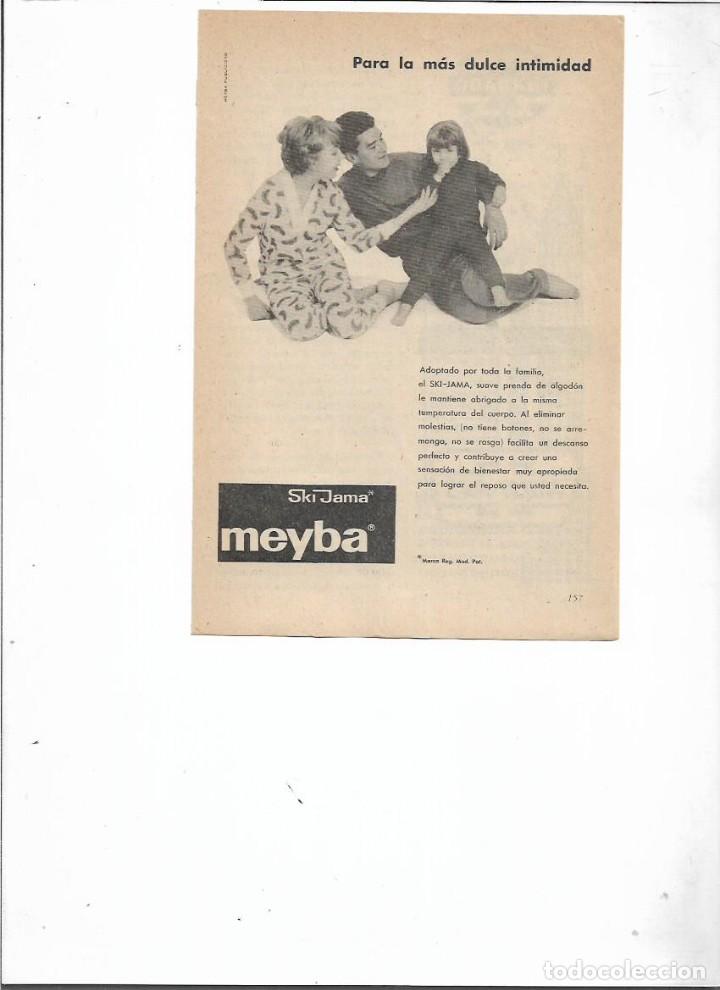 Coleccionismo: A&Ntilde;O 1958 RECORTE PRENSA PUBLICIDAD MEYBA PIJAMA SKI JAMA