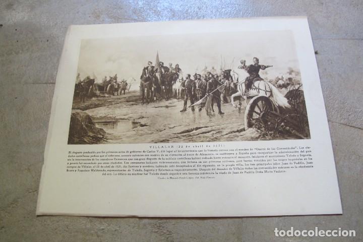 Coleccionismo: VILLALAR 23 DE ABRIL DE 1521. LAMINA O LITOGRAFIA DEL OLEO DE MANUEL PICOLO LOPEZ